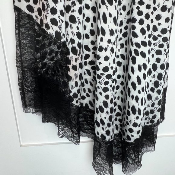 Lost Ink Leopard Print Midi Dress with Lace Trim Size 1X - Picture 7 of 7
